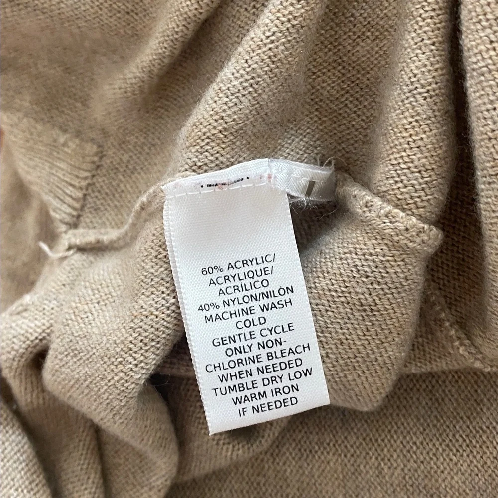 LOFT Women's Beige Lightweight‎ Turtleneck Sweater Small